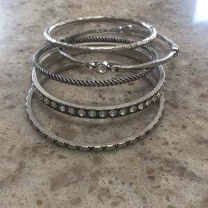 Silver Bangles (set of 5)